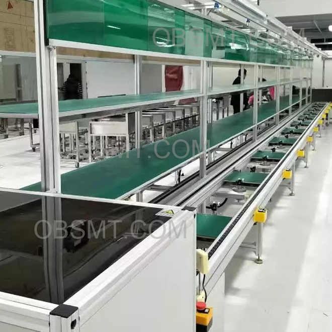 OBSMT Electronic product pallet assembly line with shuttle